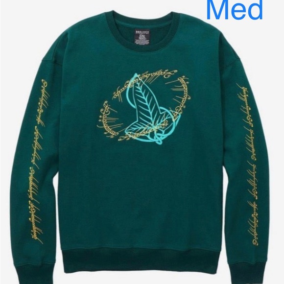 MD Lord of the Rings Leaves of Lorien Ring Verse Crewneck